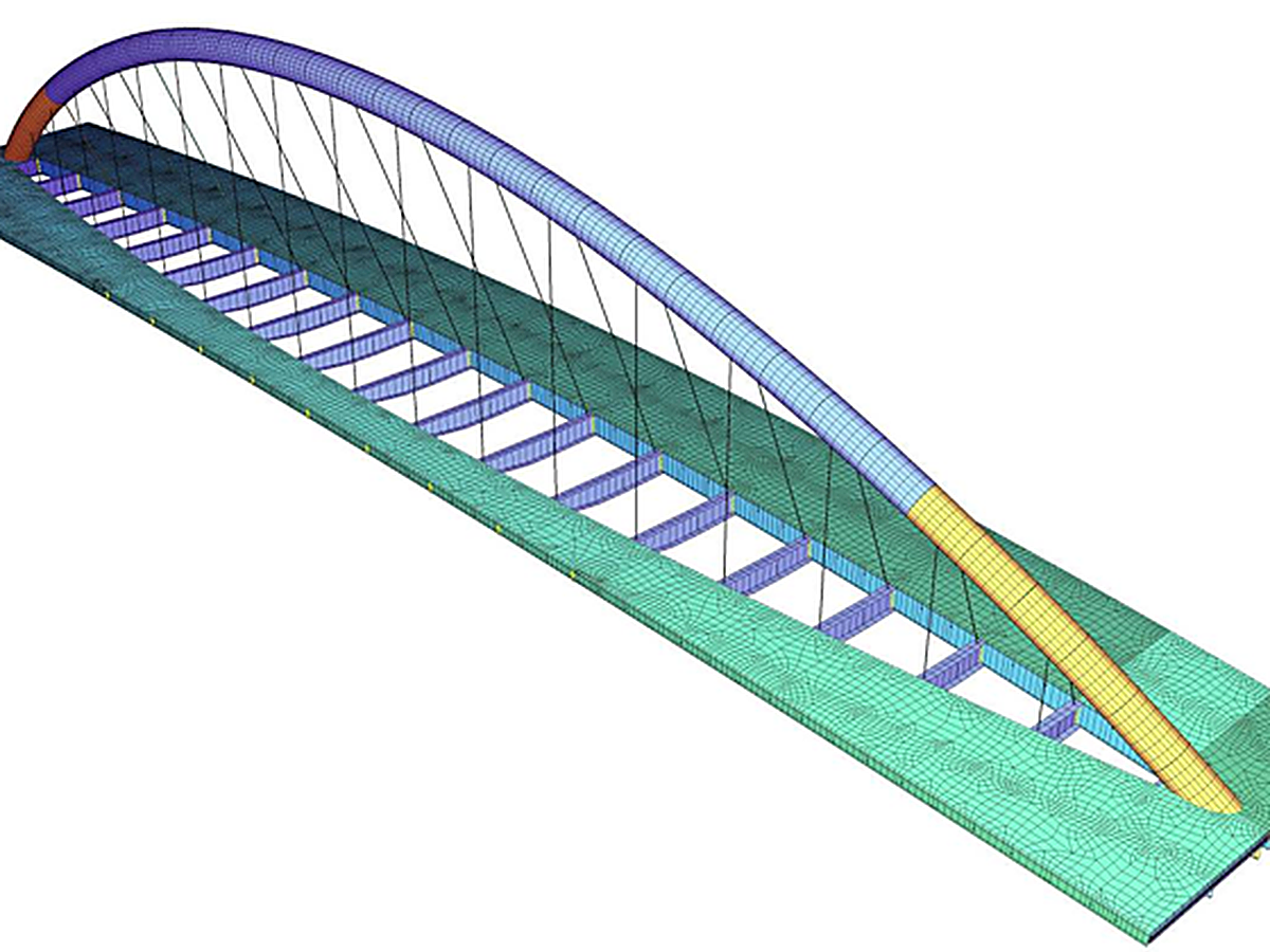 Modello agli elementi finiti di un ponte ad arco